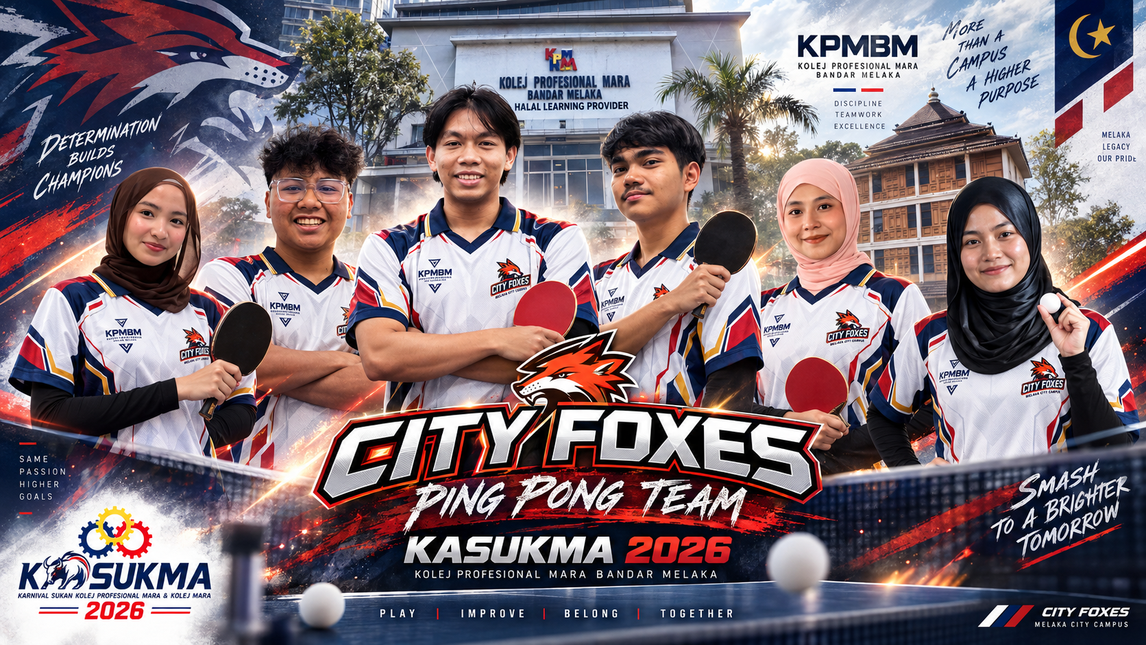 Gambar skuad PING PONG - KPMBM · KOLEJ PROFESIONAL MARA BANDAR MELAKA