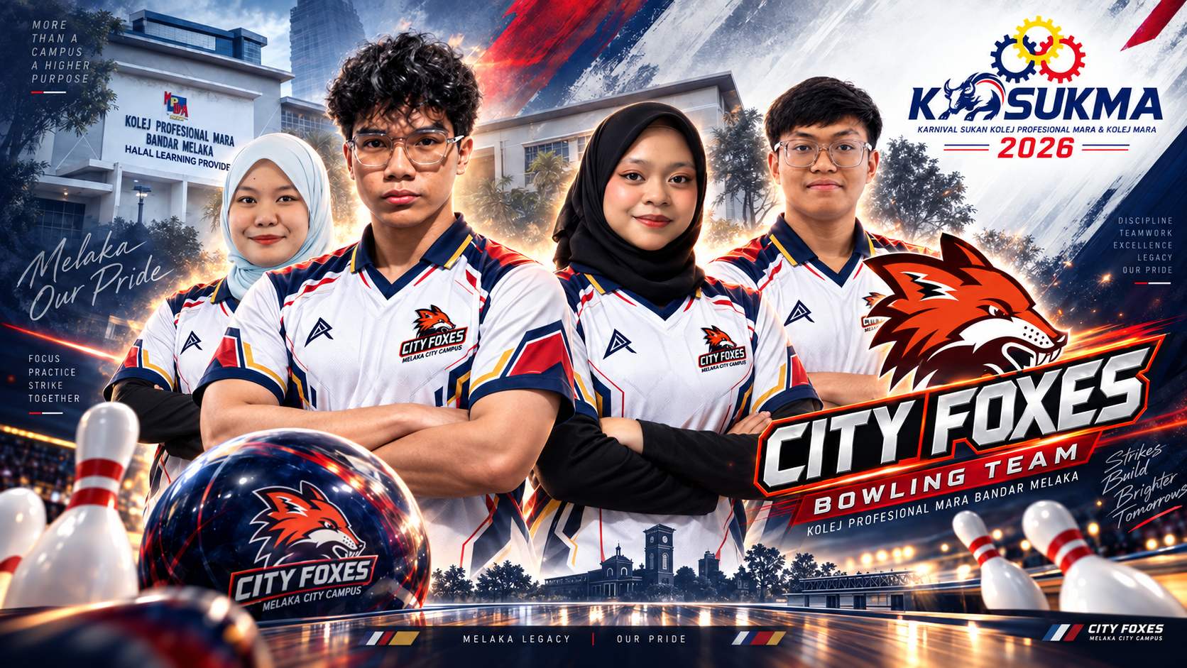 Gambar skuad TENPIN BOLING - KPMBM · KOLEJ PROFESIONAL MARA BANDAR MELAKA