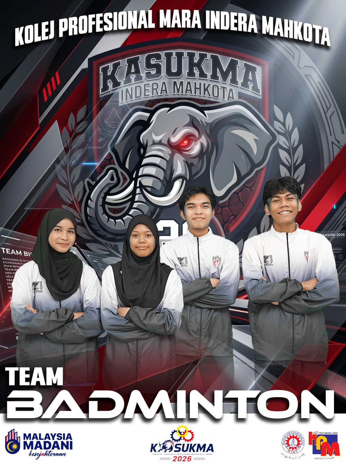 Gambar skuad BADMINTON - KPMIM · KOLEJ PROFESIONAL MARA INDERA MAHKOTA