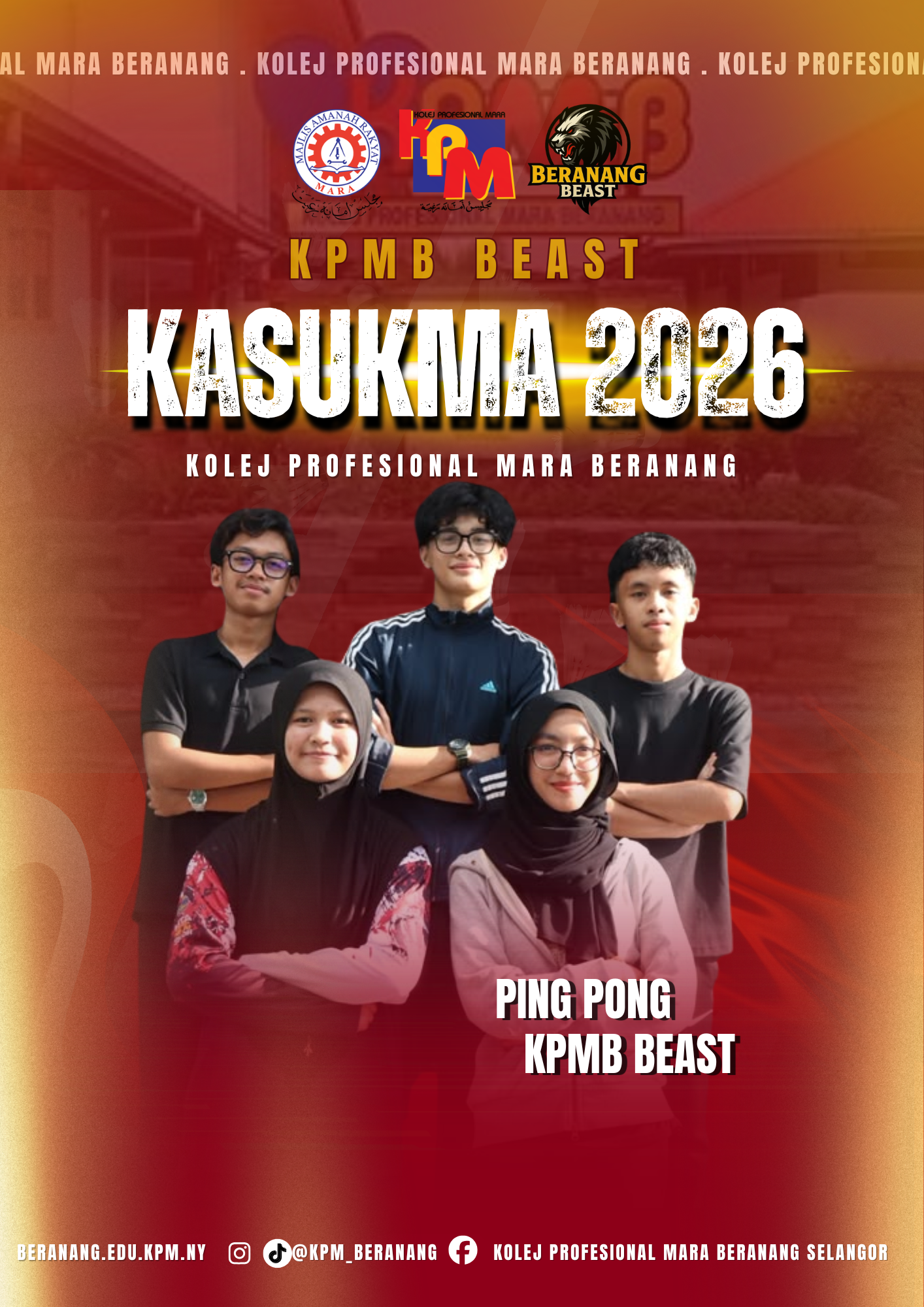 Gambar skuad PING PONG - KPMB · KOLEJ PROFESIONAL MARA BERANANG
